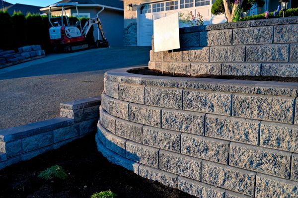 Stone Retaining Wall Repair in Brownsburg