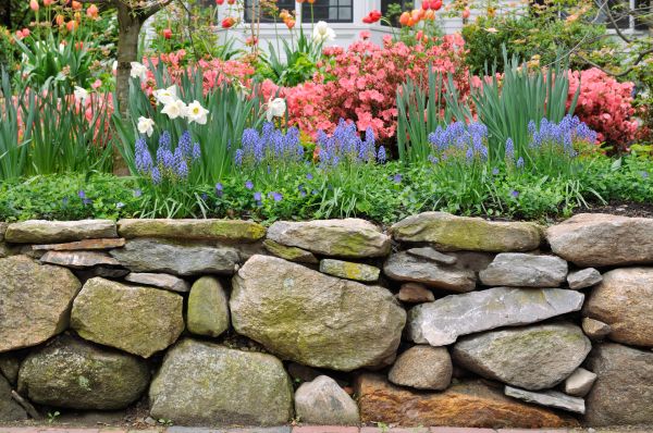 Stone Wall Hardscaping in Brownsburg